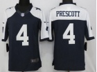 Dallas Cowboys #4 Dak Prescott Blue Thanksgiving Limited Football Jersey