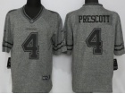 Dallas Cowboys #4 Dak Prescott Grey Gridiron Limited Football Jersey