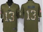 San Diego Chargers #13 Keenan Allen Green Salute To Service Limited Football Jerseys