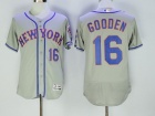 New York Mets #16 Dwight Gooden Grey Flexbase Jersey