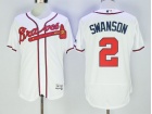 Atlanta Braves #2 Dansby Swanson White Flex Base Baseball Jersey