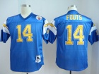 San Diego Chargers 14 Dan Fouts Blue M&N 1984 Throwback Jersey