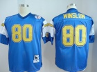 San Diego Chargers #80 Kellen Winslow Blue Throwback Jersey