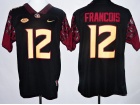 Florida State Seminoles #12 Deondre Francois Black College Football Limited Jerseys