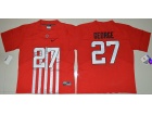 2016 Ohio State Buckeyes #27 Eddie George Red College Football Alternate Elite Jersey