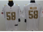 Denver Broncos #58 Von Miller White Salute to Service Footabll Jerseys