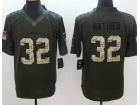 Arizona Cardinals #32 Tyrann Mathieu Green Salute to Service Limited Jerseys