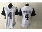 Women Dallas Cowboys #4 Dak Prescott White Thankgiving New Style Football Jersey