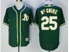 Oakland Athletics #25 Mark McGwire Green Cool Base Jerseys