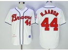 Atlanta Braves #44 Hank Aaron White Throwback 1963 Jersey