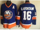 New York Islanders #16 Patrick Lafontaine Blue Throwback CCM Hockey Jersey