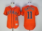 Houston Astros #11 Evan Gattis Orange Flex Base Jerseys