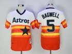 Houston Astros #5 Jeff Bagwell Orange Rainbow Throwback Jerseys