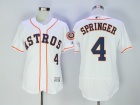 Houston Astros #4 George Springer White  Flexbase Jerseys