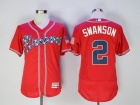 Atlanta Braves #2 Dansby Swanson Red Flex Base Baseball Jersey