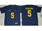 Youth Jordan Brand Michigan Wolverines #5 Jabrill Peppers Navy Blue College Football Limited Jersey