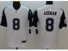 Dallas Cowboys #8 Troy Aikman White Rush Limited Football Jerseys