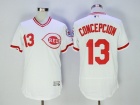 Cincinnati Reds #13 Dave Concepcion White Flexbase Jerseys