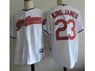 Cleveland Indians #23 King James White Cool Base Jerseys