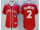 Toronto Blue Jays #2 Troy Tulowitzki Red 2016 New Style Flexbase Jersey