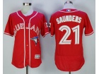 Toronto Blue Jays #21 Michael Saunders Red 2016 New Style Flexbase Jersey