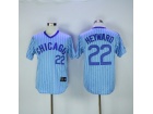 Chicago Cubs #22 Jason Heyward Blue With White Strips Pullover Jersey