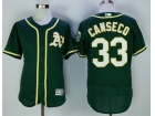 Oakland Athletics #33 Jose Canseco Green Flexbase Jerseys