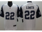 Dallas Cowboys #22 E.smith White Colr Rush Limited Football Jersey