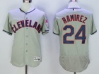 Cleveland Indians #24 Jose Ramirez Gray Flex Base Jerseys