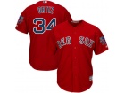 Boston Red Sox #34 David Ortiz Red With Retirement Patch Jersey