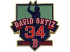 Boston Red Sox #34 David Ortiz Red With Retirement Patch Jersey