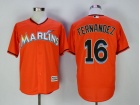 Miami Marlins #16 Jose Fernandez Orange Cool Base Jerseys