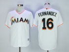 Miami Marlins #16 Jose Fernandez White Cool Base Jerseys