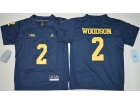 Youth Jordan Brand Michigan Wolverines #2 Charles Woodson Navy Blue College Football Limited Jersey