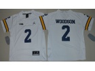 Youth Jordan Brand Michigan Wolverines #2 Charles Woodson White College Football Limited Jersey