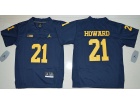 Youth Jordan Brand Michigan Wolverines #21 Desmond Howard Navy Blue College Football Limited Jersey