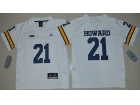 Youth Jordan Brand Michigan Wolverines #21 Desmond Howard White College Football Limited Jersey