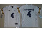 Youth Jordan Brand Michigan Wolverines #4 Jim Harbaugh White College Football Limited Jersey