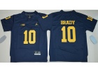 Youth Jordan Brand Michigan Wolverines #10 Tom Brady Navy Blue College Football Limited Jersey