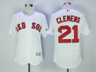 Boston Red Sox #21 Roger Clemens White Flexbase Jerseys