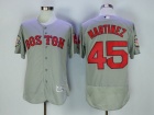 Boston Red Sox #45 Pedro Martinez Grey Hall of Frame Flexbase Jerseys