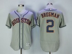 Houston Astros #2 Alex Bregman Grey Flex Base Jerseys