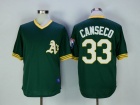 Oakland Athletics #33 Jose Canseco Green Throwback Jerseys