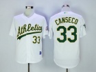 Oakland Athletics #33 Jose Canseco White Throwback Jerseys