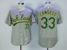 Oakland Athletics #33 Jose Canseco Grey Flexbase Jerseys