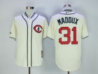 Chicago Cubs #31 Greg Maddux Cream 1929 Turn Back Baseball Jerseys