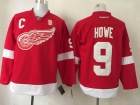 2016 Detroit Red Wings #9 Gordie Howe Red Hockey Jersey