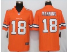 Denver Broncos #18 Peyton Manning Orange Color Rush Limited Football Jersey