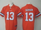 Denver Broncos #13 Trevor Siemian Orange Color Rush Football Limited Jersey