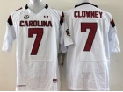 Youth Under Armour South Carolina #7 Javedeon Clowney White College Football Jersey